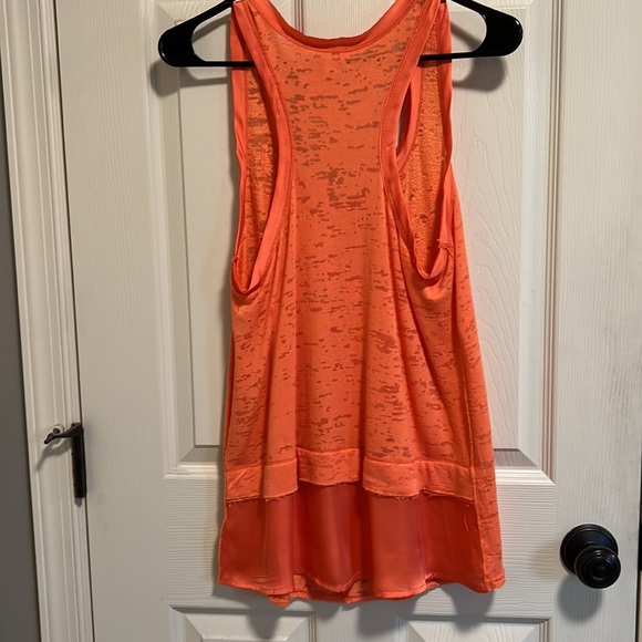 orange burnout fabric tank top - Picture 5 of 5
